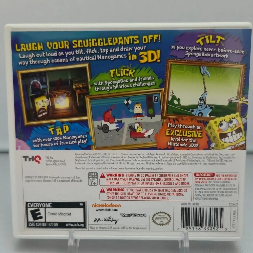 SpongeBob SquigglePants 3D & Truth or Square - Nintendo DS - 2 Games Tested